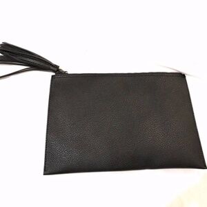 Parker Black Clutch with Tassel